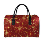 Christmas Sparkle Print Leather Duffle Bag