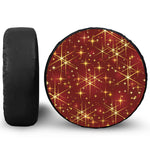 Christmas Sparkle Print Leather Spare Tire Cover
