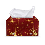Christmas Sparkle Print Leather Tissue Box Cover