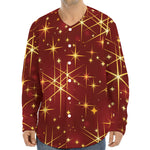 Christmas Sparkle Print Long Sleeve Baseball Jersey