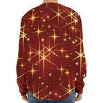Christmas Sparkle Print Long Sleeve Baseball Jersey