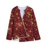 Christmas Sparkle Print Long Sleeve Short Coat