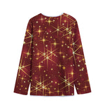 Christmas Sparkle Print Long Sleeve Short Coat