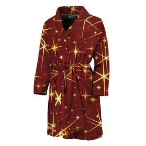 Christmas Sparkle Print Men's Bathrobe