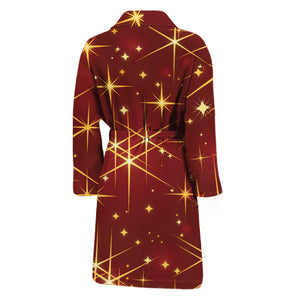 Christmas Sparkle Print Men's Bathrobe