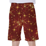 Christmas Sparkle Print Men's Beach Shorts