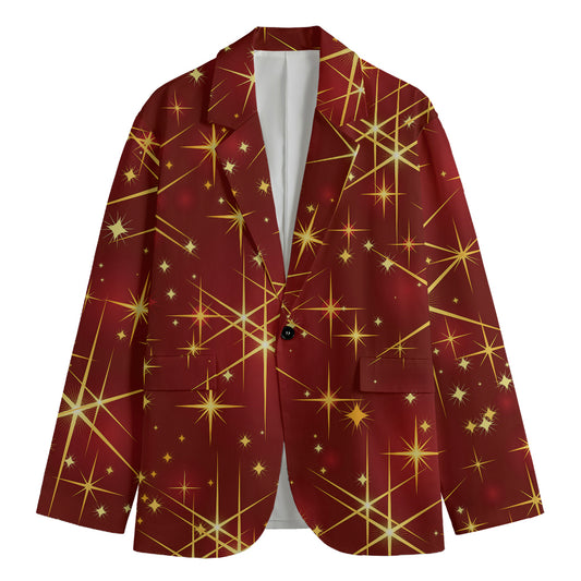 Christmas Sparkle Print Men's Blazer