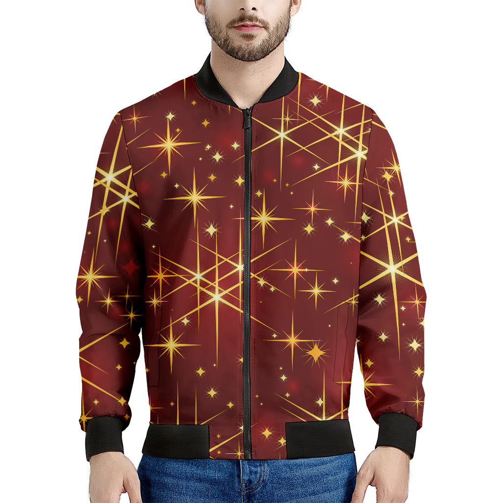 Christmas Sparkle Print Men's Bomber Jacket