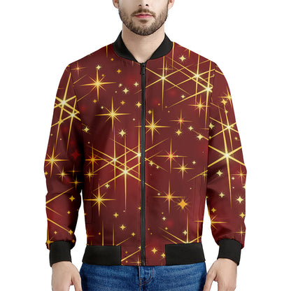 Christmas Sparkle Print Men's Bomber Jacket