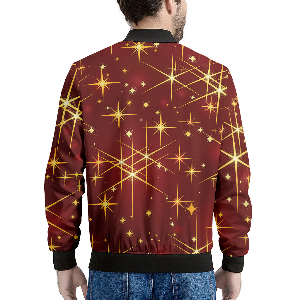 Christmas Sparkle Print Men's Bomber Jacket