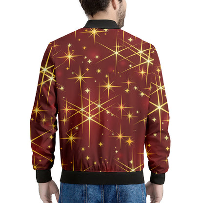 Christmas Sparkle Print Men's Bomber Jacket