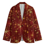 Christmas Sparkle Print Men's Cotton Blazer