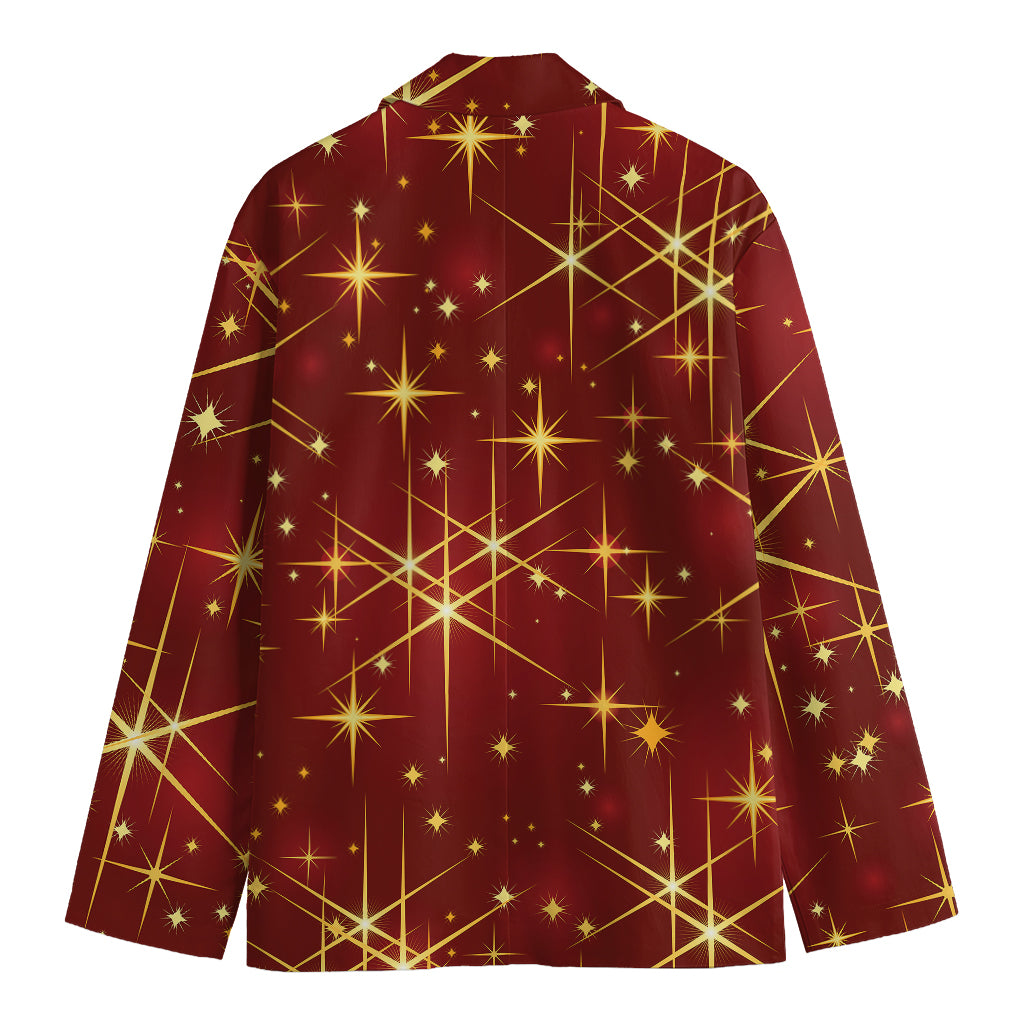 Christmas Sparkle Print Men's Cotton Blazer