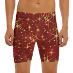 Christmas Sparkle Print Men's Long Boxer Briefs