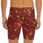 Christmas Sparkle Print Men's Long Boxer Briefs