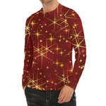 Christmas Sparkle Print Men's Long Sleeve Rash Guard