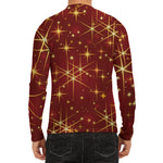 Christmas Sparkle Print Men's Long Sleeve Rash Guard