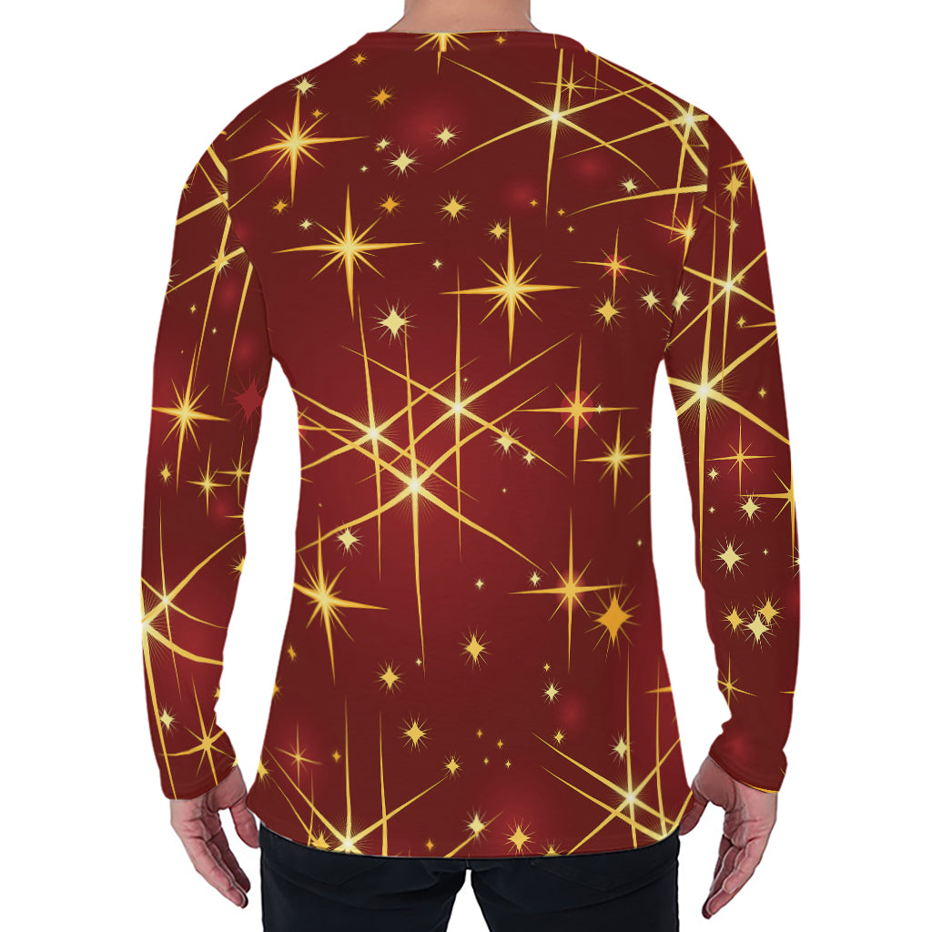 Christmas Sparkle Print Men's Long Sleeve T-Shirt