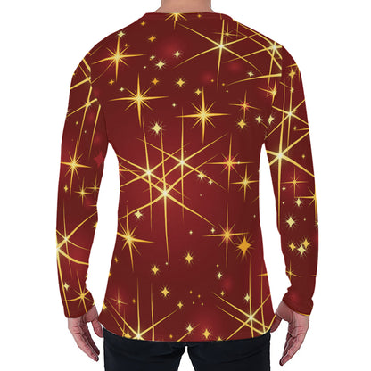 Christmas Sparkle Print Men's Long Sleeve T-Shirt