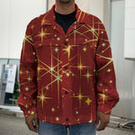 Christmas Sparkle Print Men's Shirt Jacket