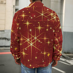 Christmas Sparkle Print Men's Shirt Jacket