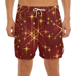 Christmas Sparkle Print Men's Split Running Shorts