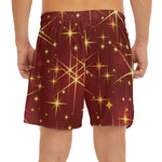 Christmas Sparkle Print Men's Split Running Shorts