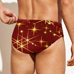 Christmas Sparkle Print Men's Swim Briefs