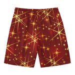 Christmas Sparkle Print Men's Swim Trunks