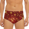 Christmas Sparkle Print Men's Triangle Swim Briefs