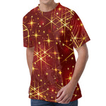 Christmas Sparkle Print Men's Velvet T-Shirt