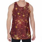 Christmas Sparkle Print Men's Velvet Tank Top