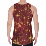 Christmas Sparkle Print Men's Velvet Tank Top
