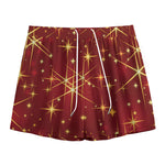Christmas Sparkle Print Mesh Shorts