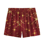Christmas Sparkle Print Mesh Shorts