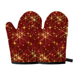 Christmas Sparkle Print Oven Mitts