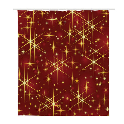 Christmas Sparkle Print Polyester Shower Curtain