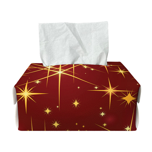 Christmas Sparkle Print Rectangle Tissue Box Cover