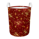Christmas Sparkle Print Round Laundry Basket