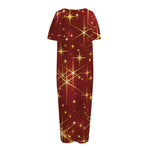 Christmas Sparkle Print Short Sleeve Long Nightdress
