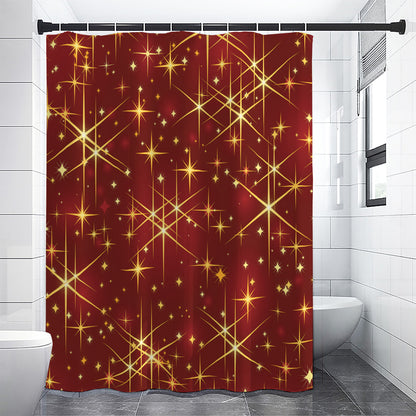 Christmas Sparkle Print Shower Curtain