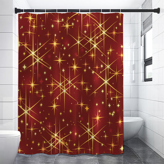 Christmas Sparkle Print Shower Curtain