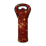 Christmas Sparkle Print Single Neoprene Wine Tote