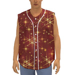 Christmas Sparkle Print Sleeveless Baseball Jersey