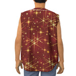 Christmas Sparkle Print Sleeveless Baseball Jersey