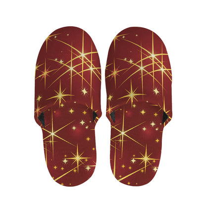 Christmas Sparkle Print Slippers