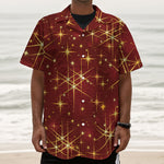 Christmas Sparkle Print Textured Short Sleeve Shirt