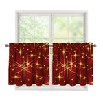 Christmas Sparkle Print Tier Curtains