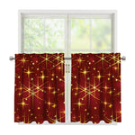 Christmas Sparkle Print Tier Curtains