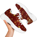 Christmas Sparkle Print White Chunky Shoes